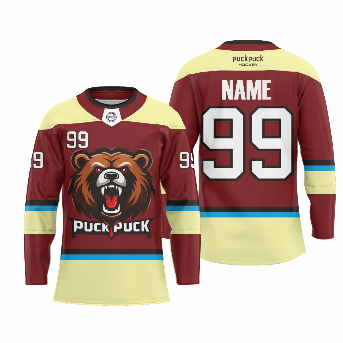 puckpuck hockey Sublimated custom ice hockey jersey neck2 usa canada new hockey jersey