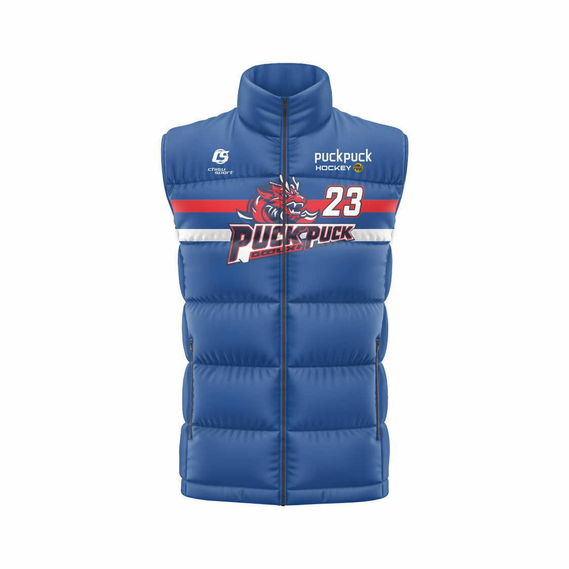 puckpuck hockey teamwear puffy vest