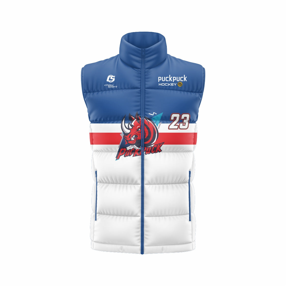 puckpuck hockey teamwear puffy vest