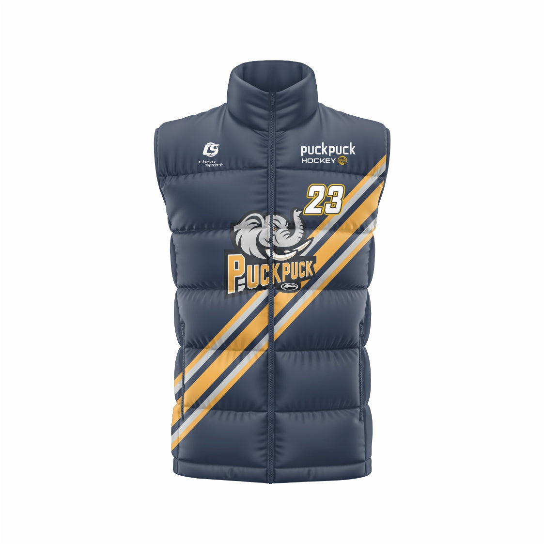 puckpuck hockey teamwear puffy vest