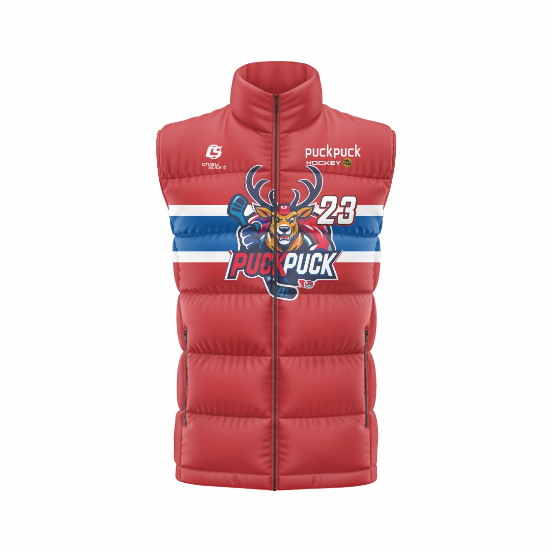 puckpuck hockey teamwear puffy vest