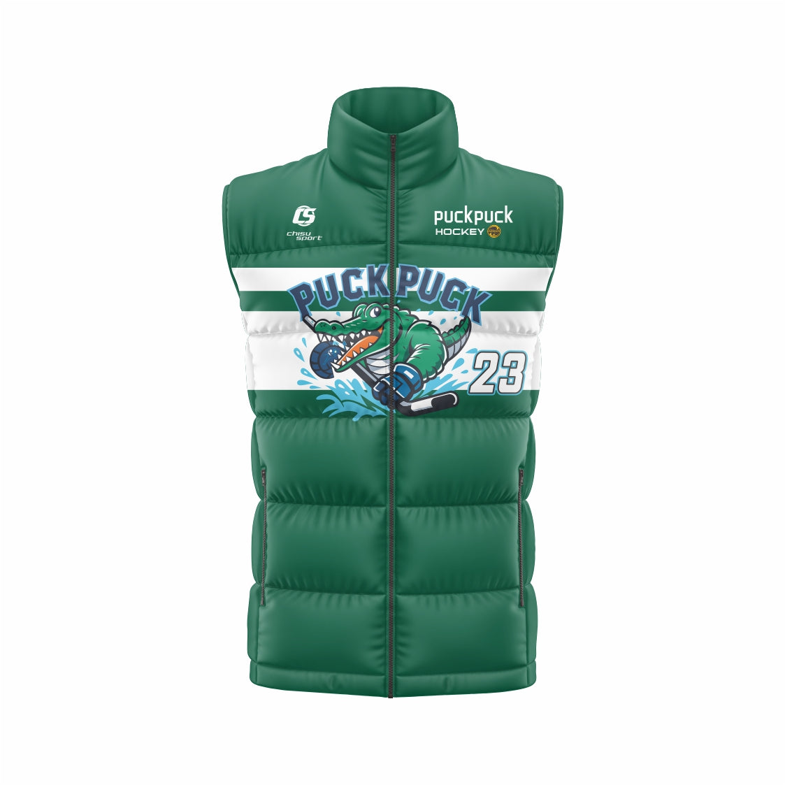 puckpuck hockey teamwear puffy vest
