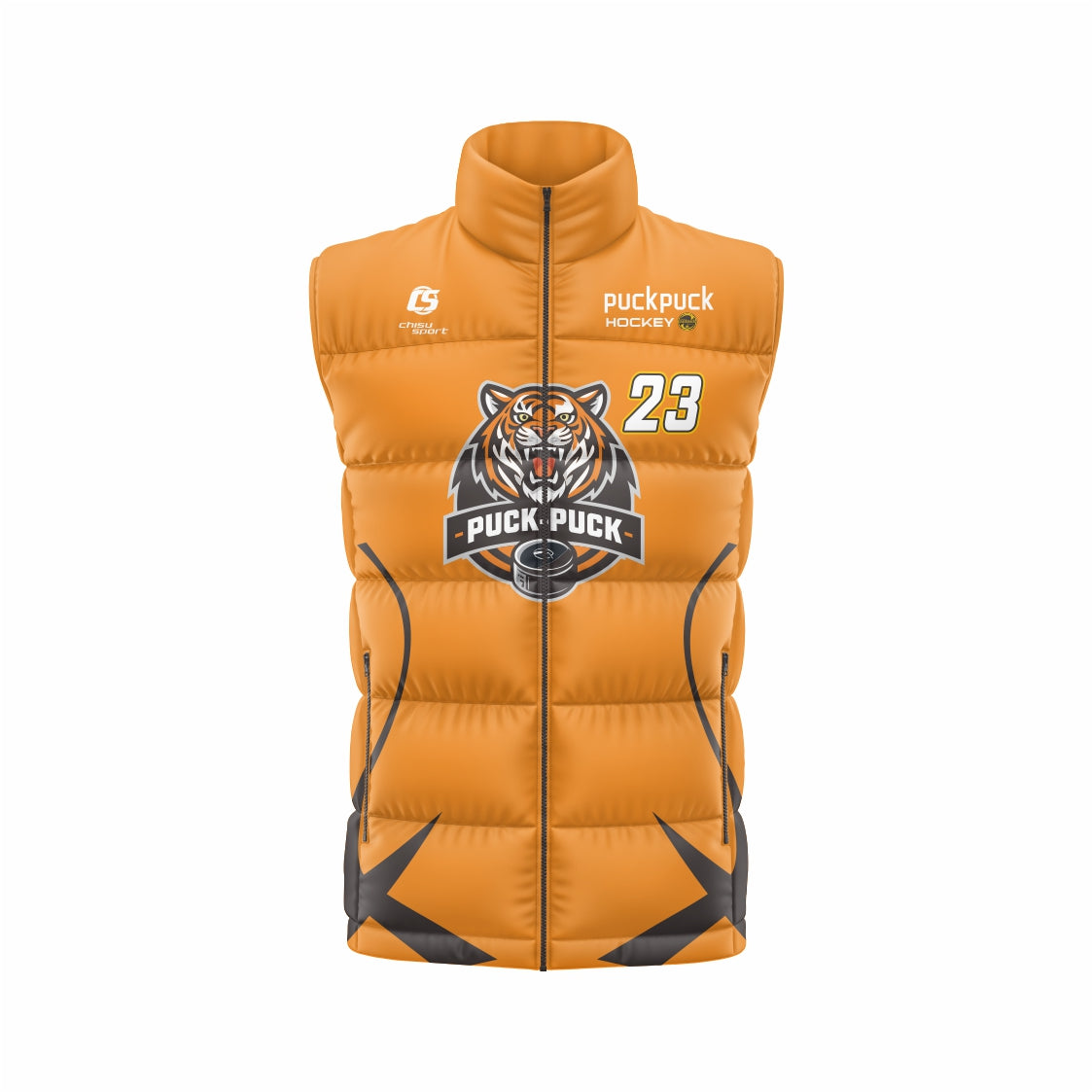 puckpuck hockey teamwear puffy vest