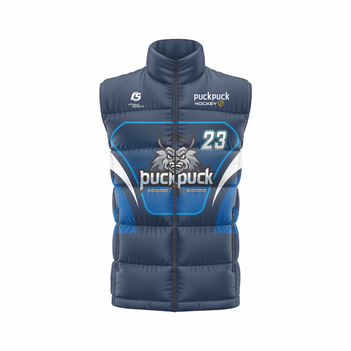 puckpuck hockey teamwear puffy vest