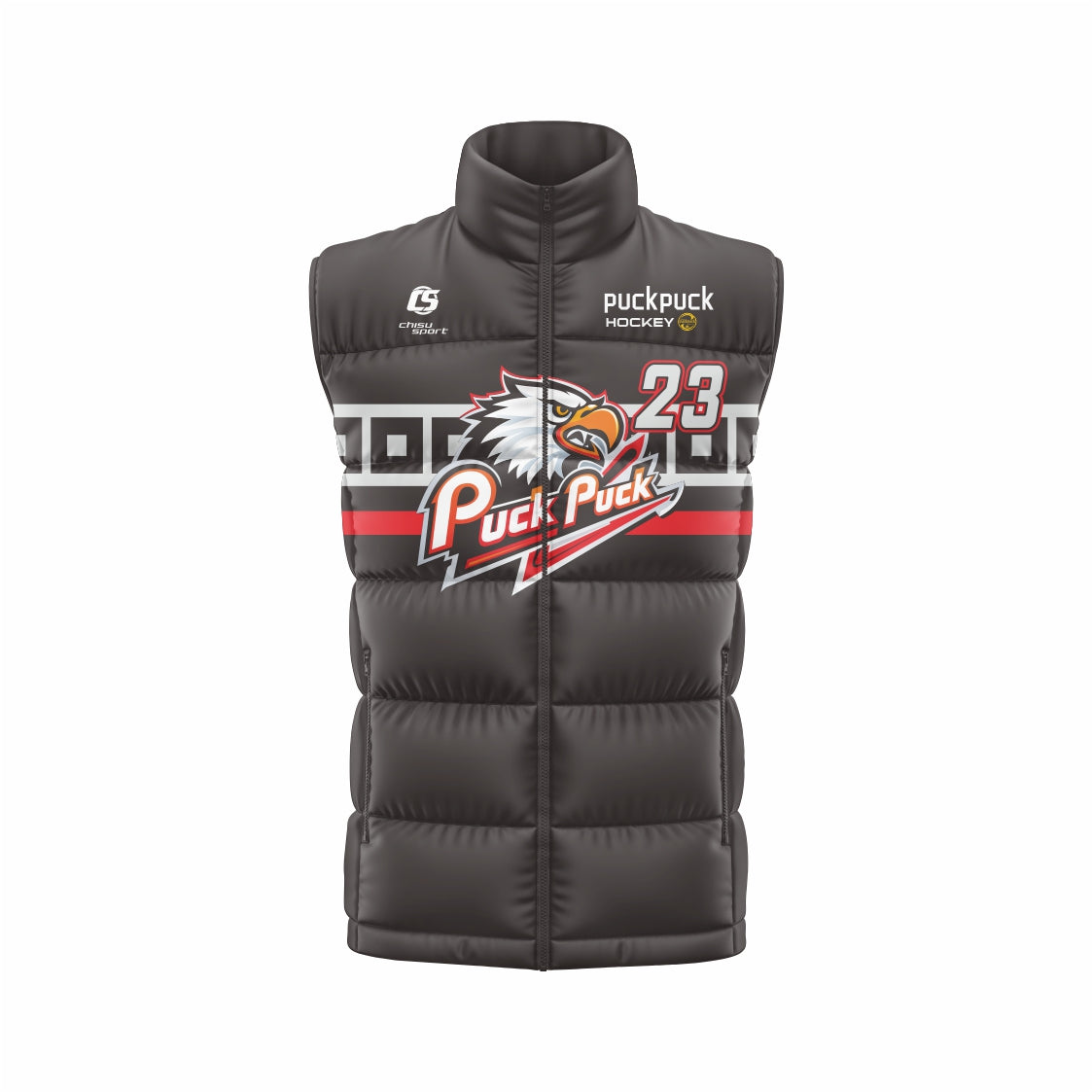 puckpuck hockey teamwear puffy vest