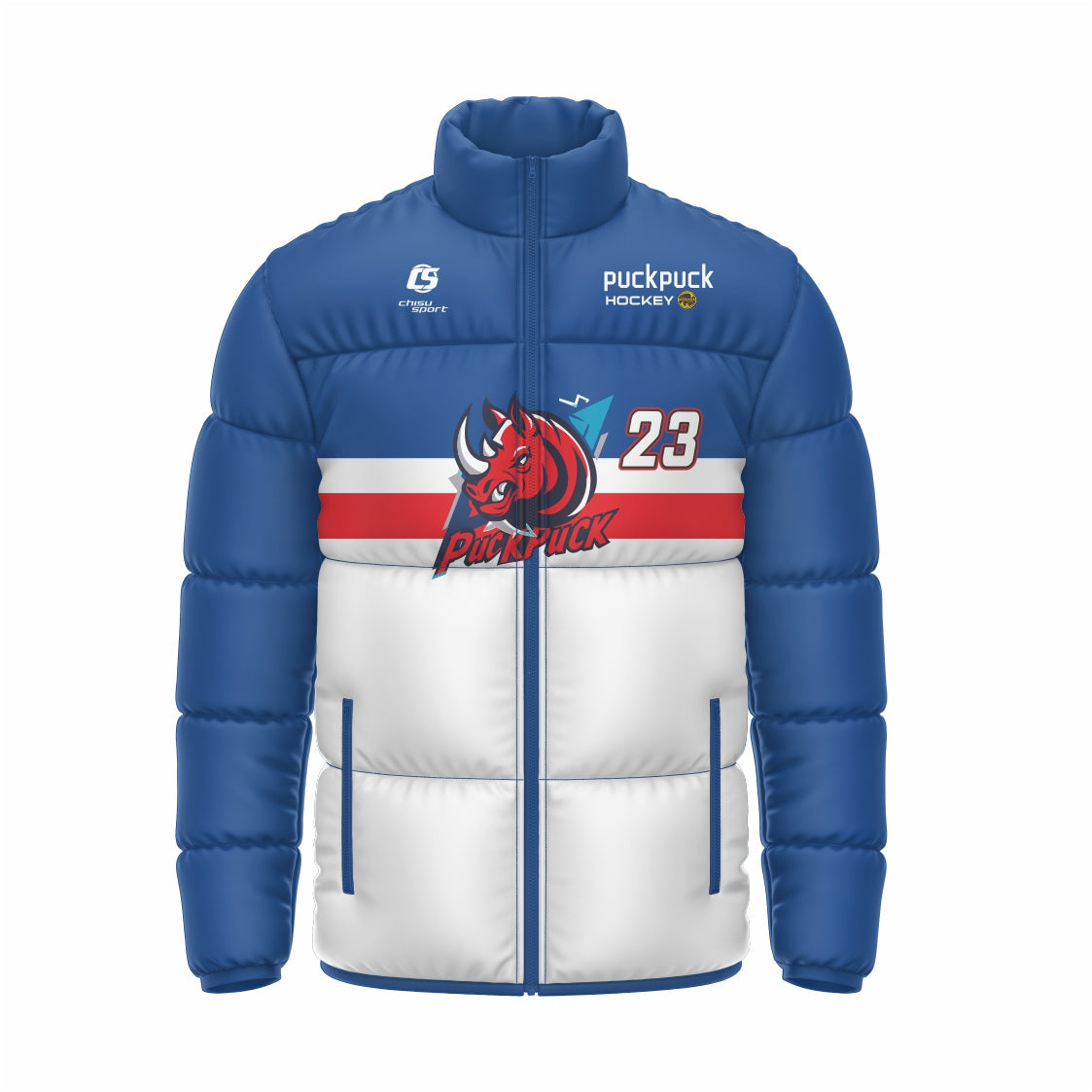 puckpuck hockey teamwear puffy jacket
