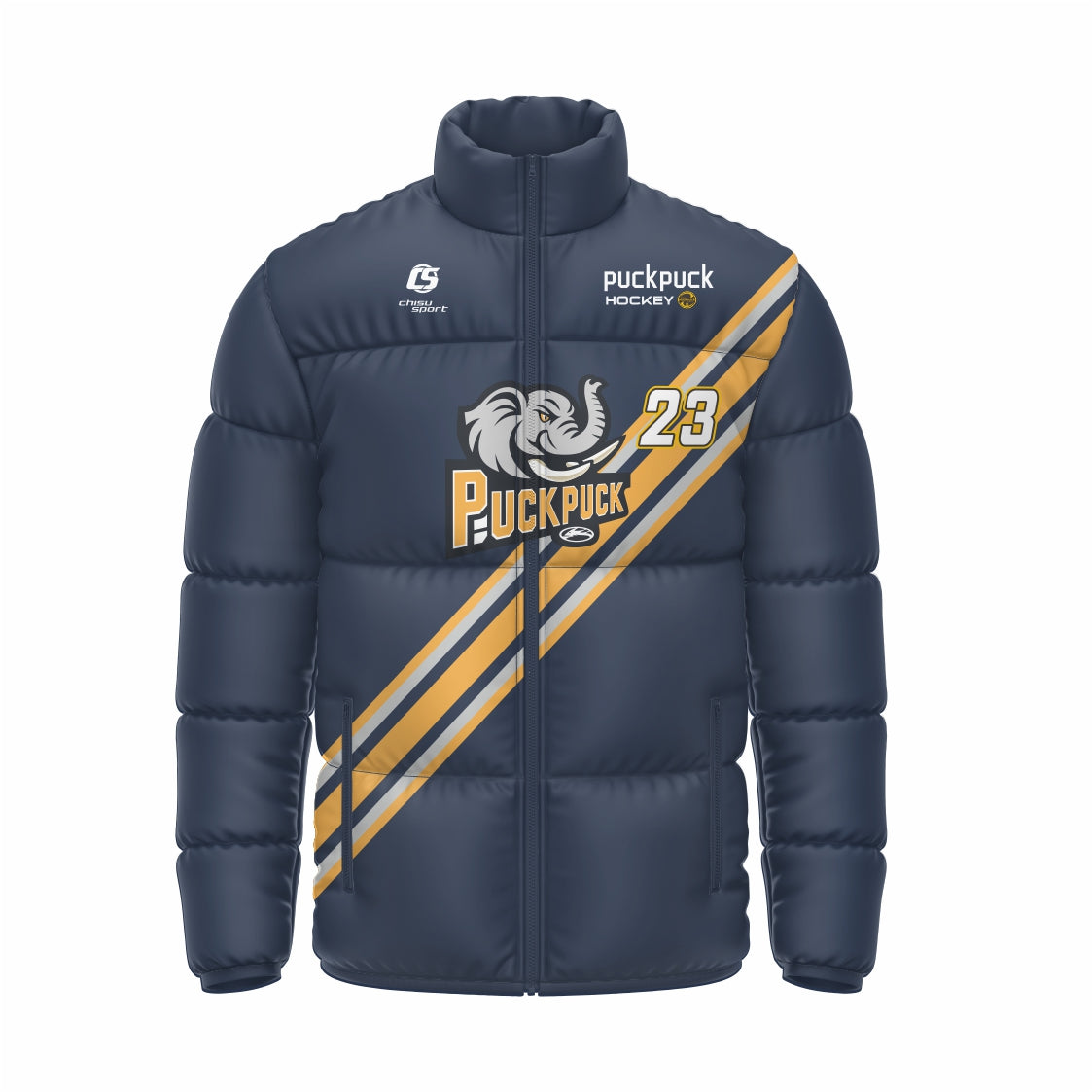 puckpuck hockey teamwear puffy jacket