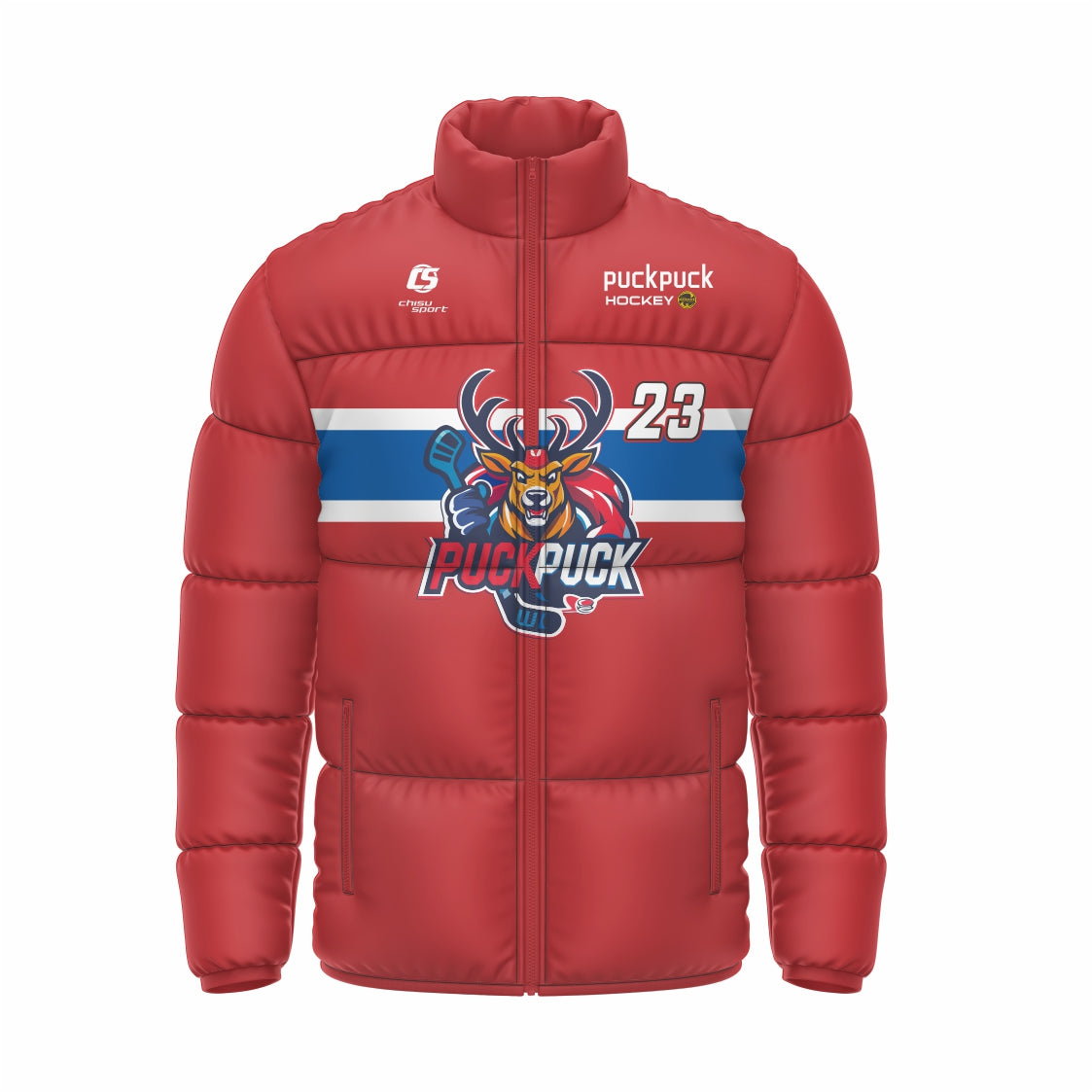 puckpuck hockey teamwear puffy jacket