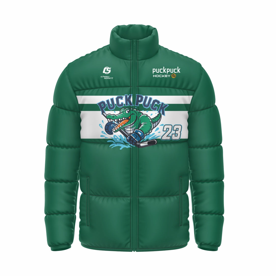 puckpuck hockey teamwear puffy jacket