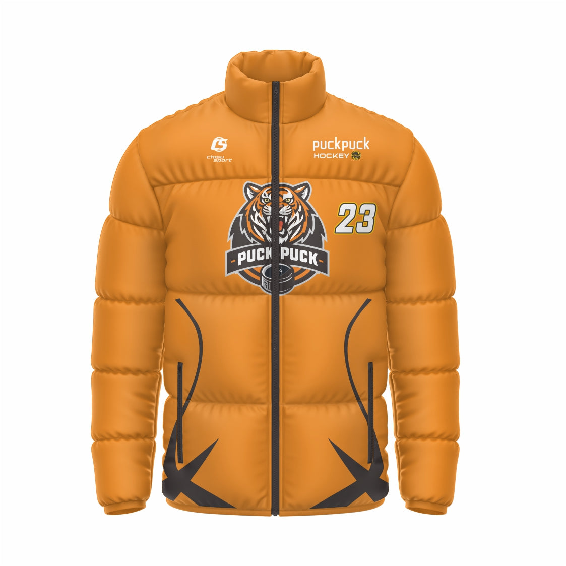 puckpuck hockey teamwear puffy jacket