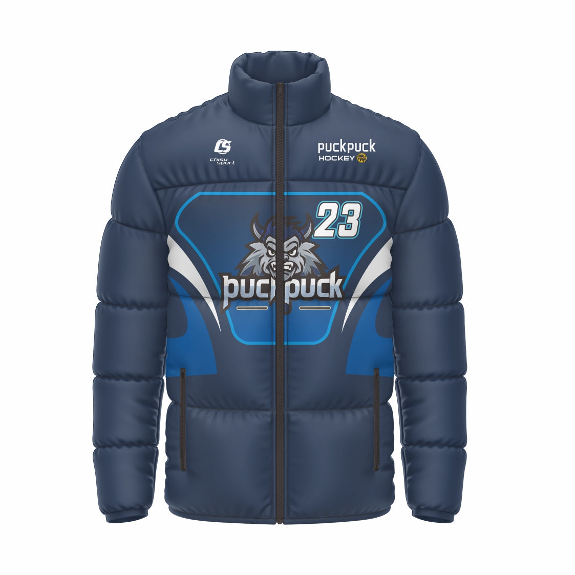 puckpuck hockey teamwear puffy jacket
