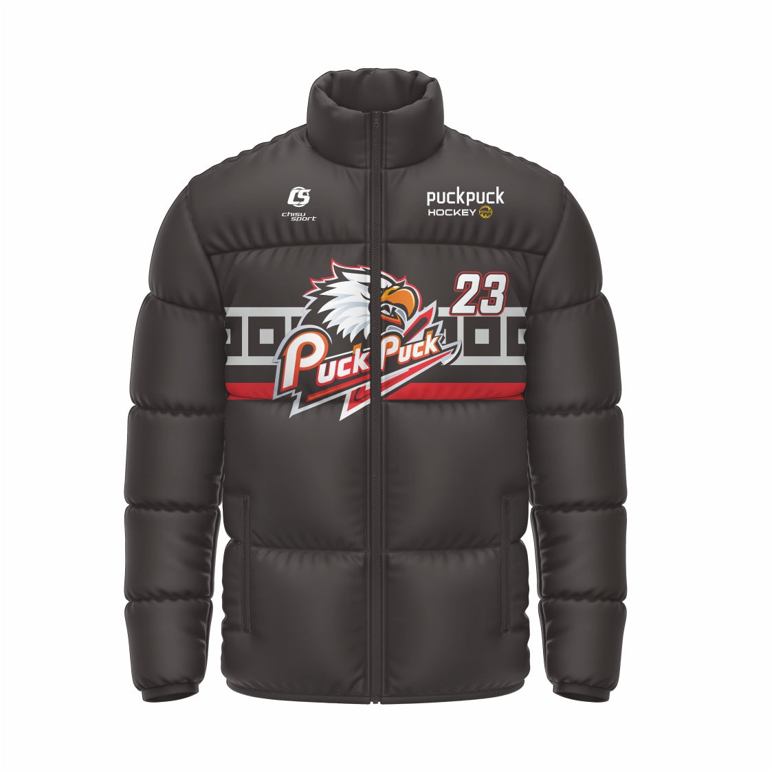 puckpuck hockey teamwear puffy jacket