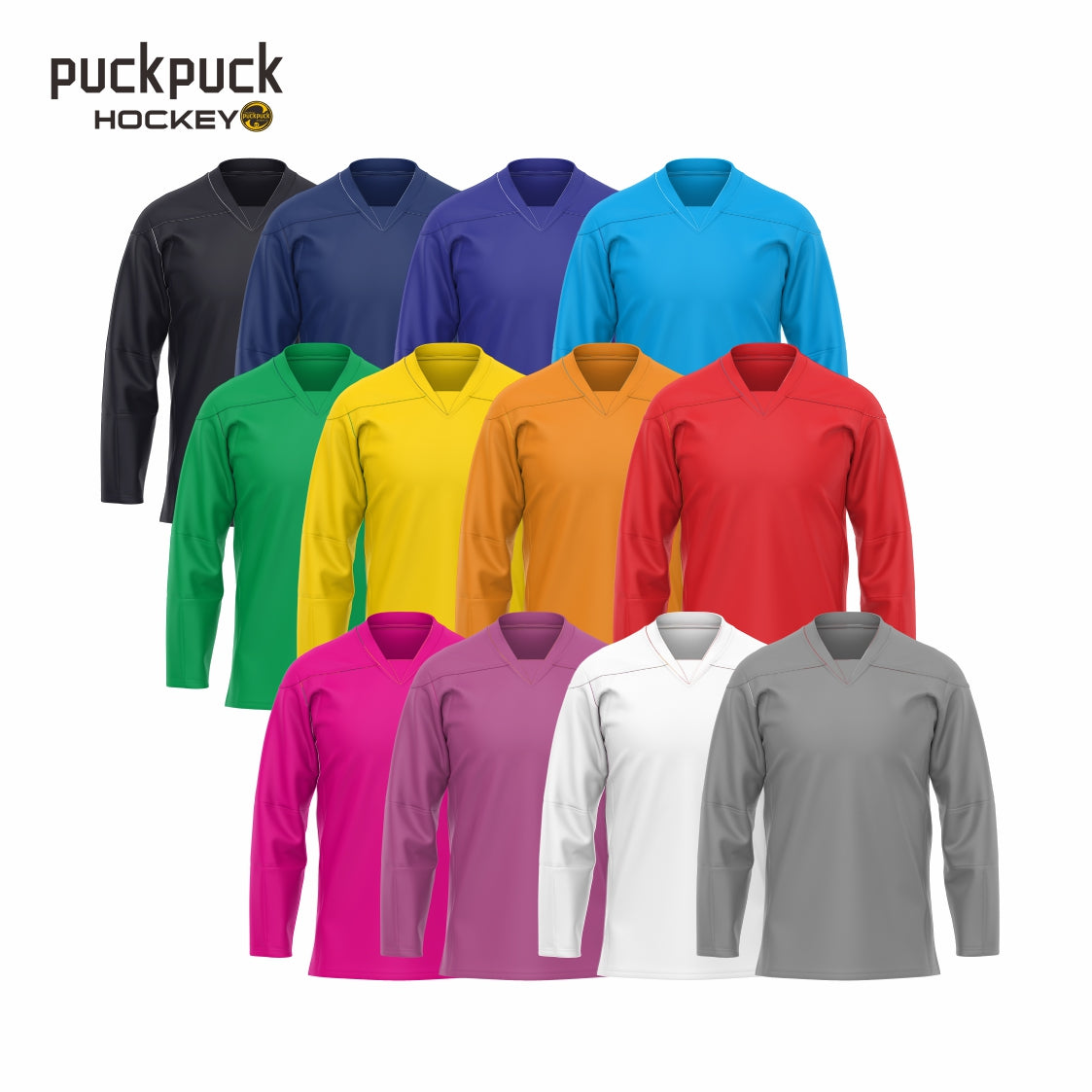puckpuck hockey Solid color Blank hockey jersey