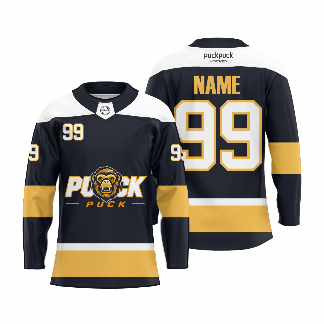puckpuck hockey  Sublimated custom ice hockey jersey neck2 usa canada new hockey jersey