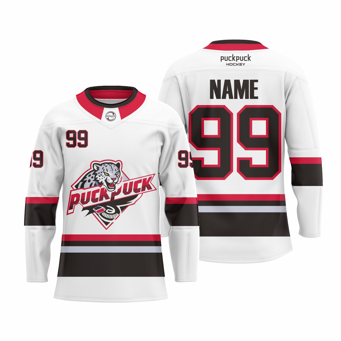 puckpuck hockey  Sublimated custom ice hockey jersey neck2 usa canada new hockey jersey