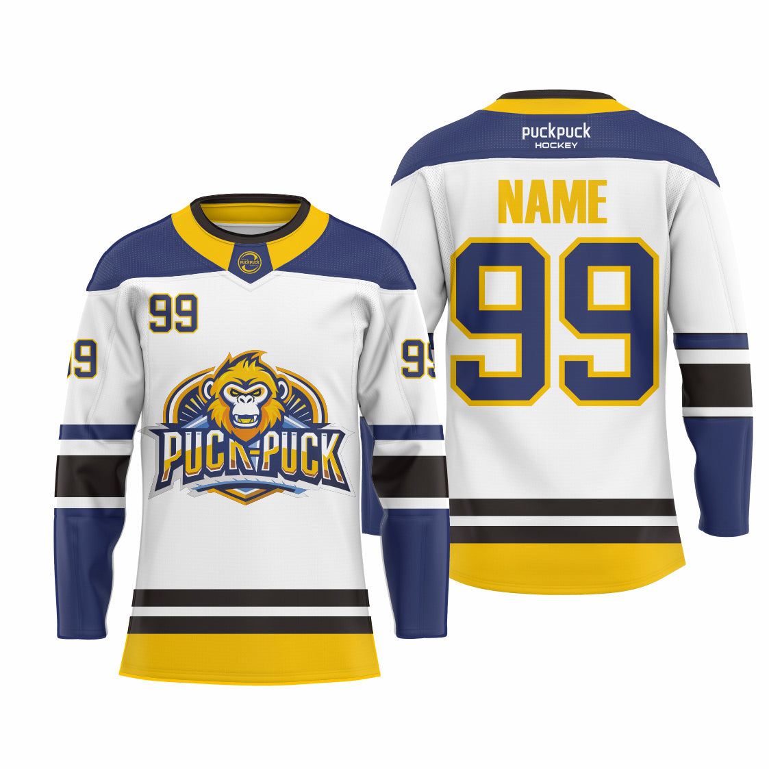 puckpuck hockey  Sublimated custom ice hockey jersey neck2 usa canada new hockey jersey