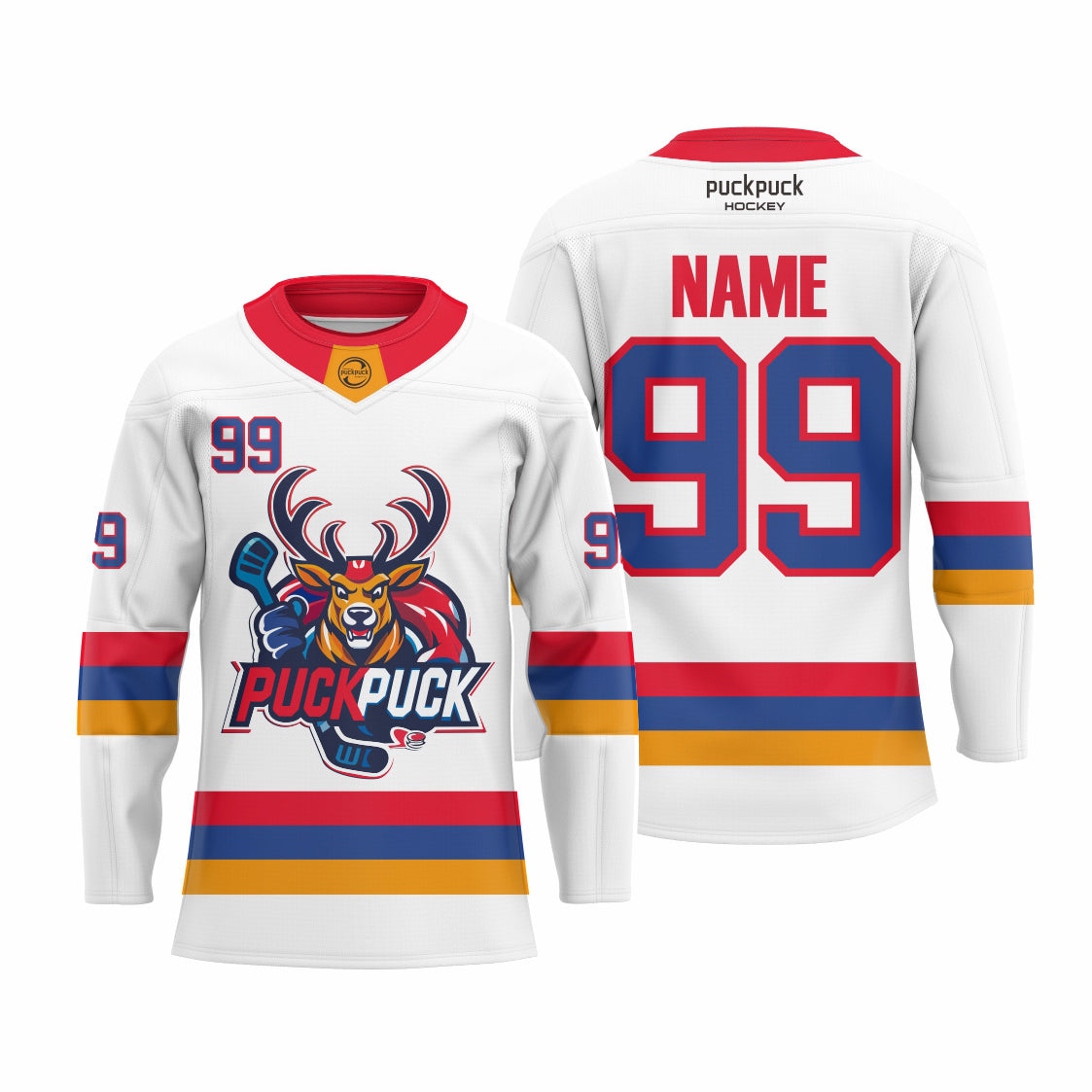 puckpuck hockey  Sublimated custom ice hockey jersey neck2 usa canada new hockey jersey