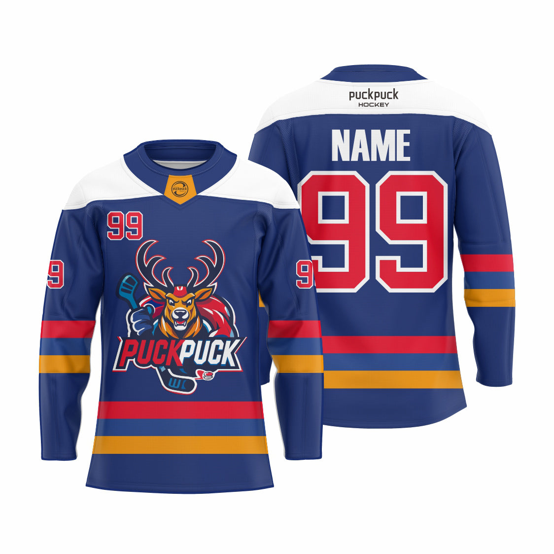 puckpuck hockey  Sublimated custom ice hockey jersey neck2 usa canada new hockey jersey