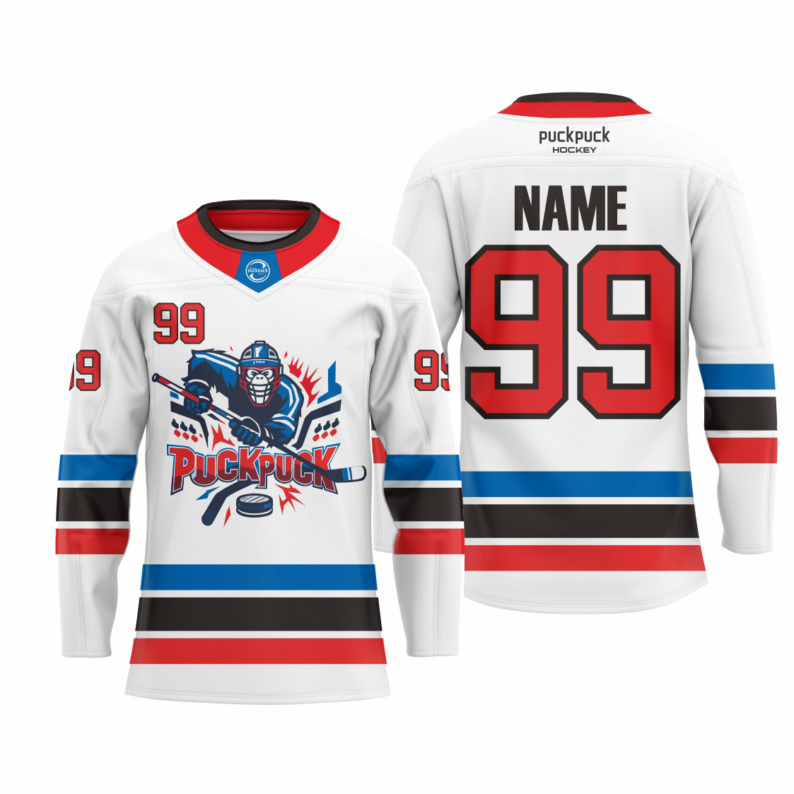 puckpuck hockey  Sublimated custom ice hockey jersey neck2 usa canada new hockey jersey