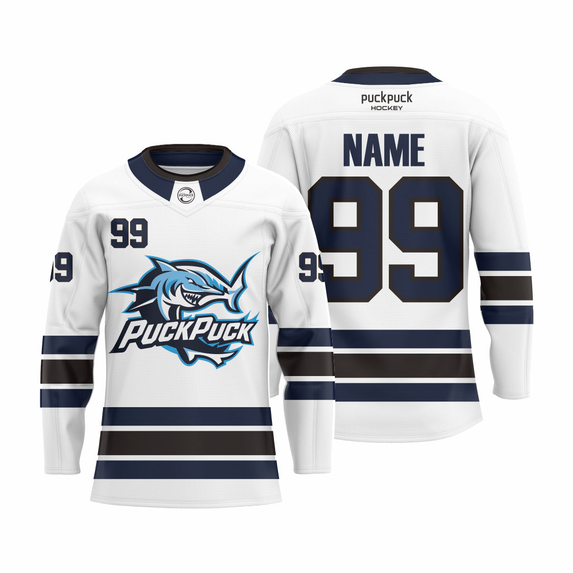 puckpuck hockey  Sublimated custom ice hockey jersey neck2 usa canada new hockey jersey