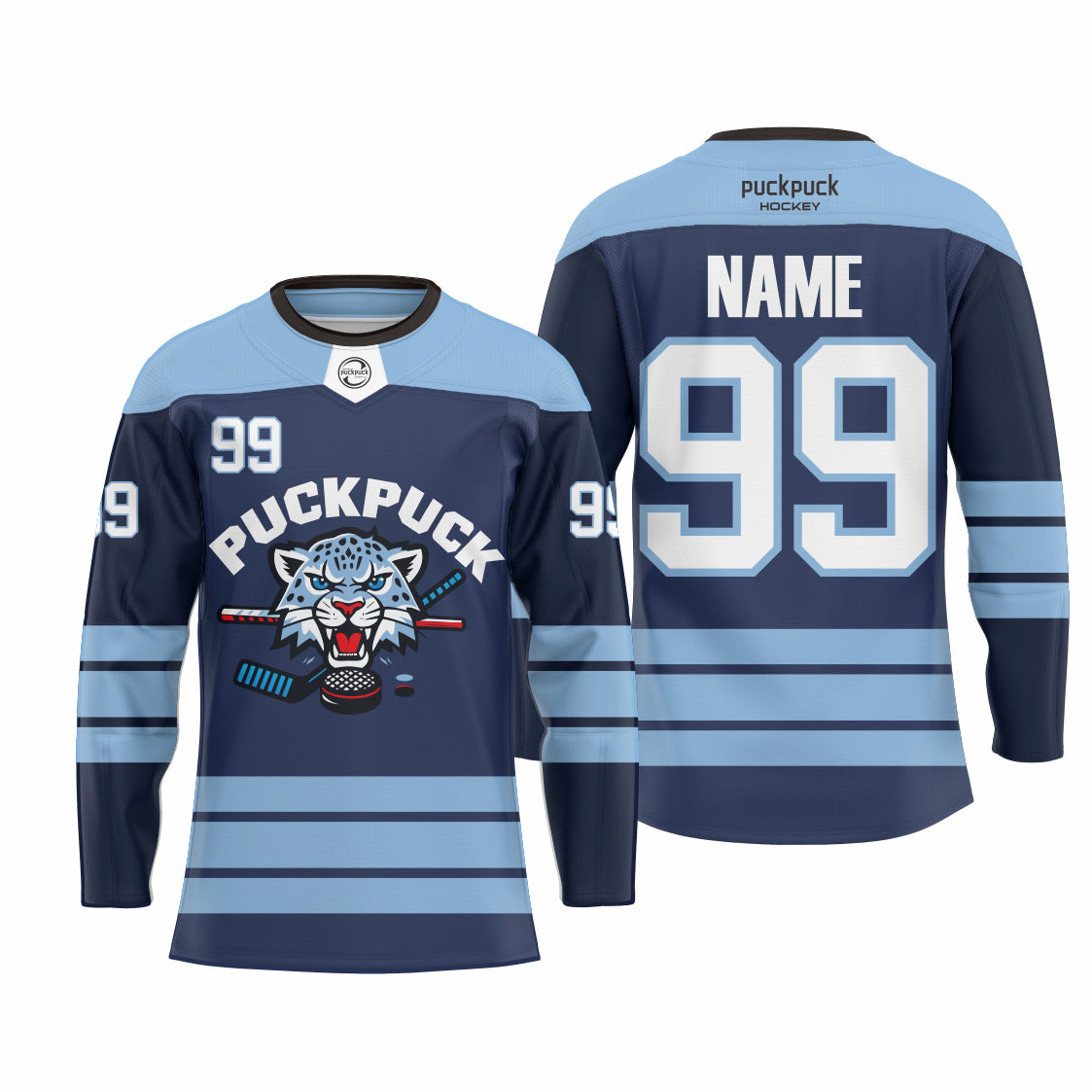 puckpuck hockey  Sublimated custom ice hockey jersey neck2 usa canada new hockey jersey