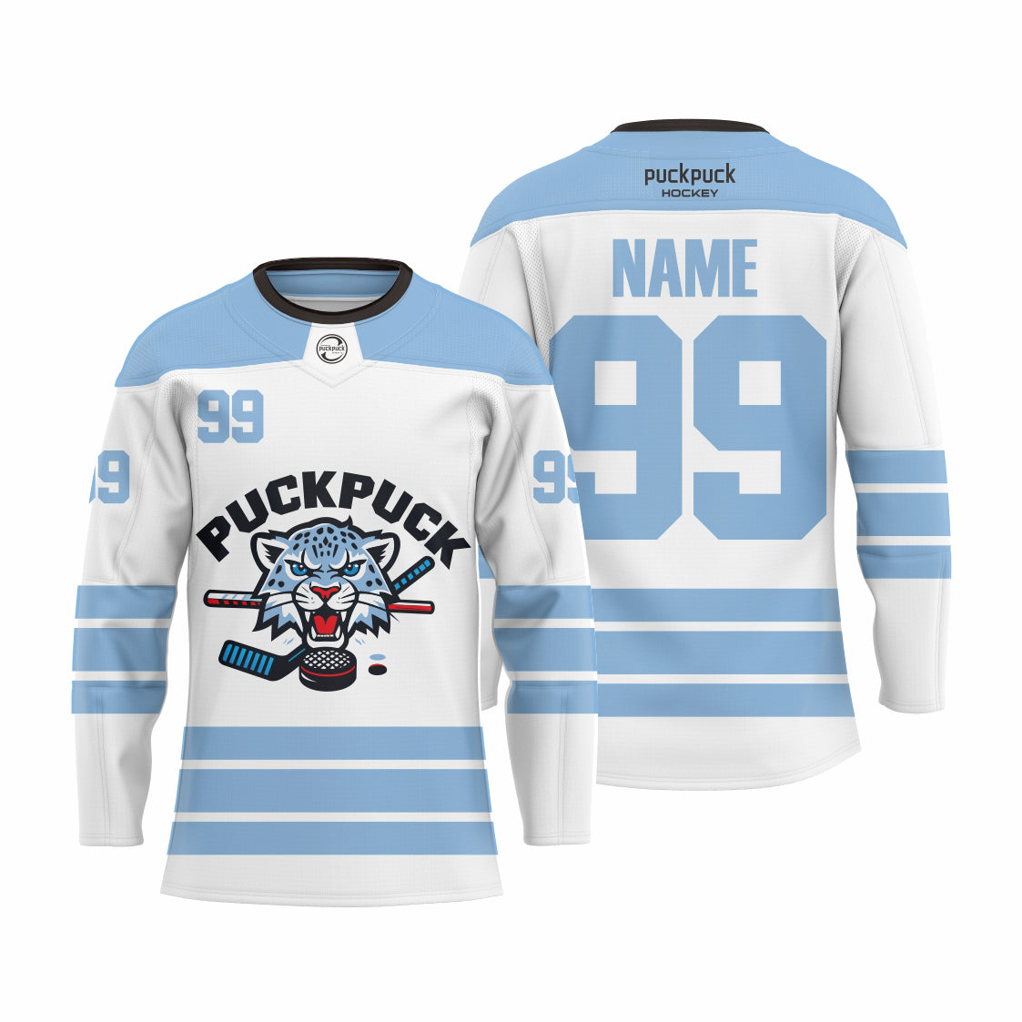 puckpuck hockey  Sublimated custom ice hockey jersey neck2 usa canada new hockey jersey