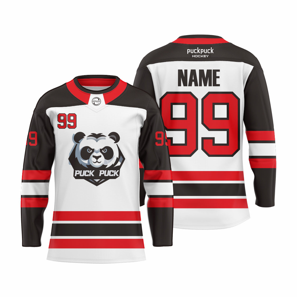 puckpuck hockey  Sublimated custom ice hockey jersey neck2 usa canada new hockey jersey