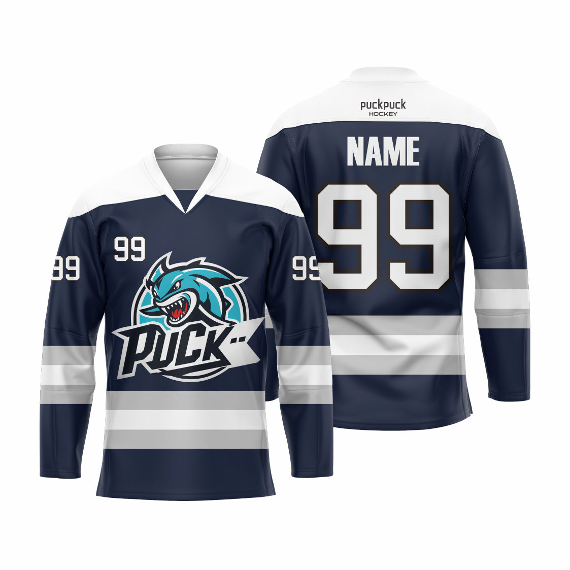 PuckPuck Sublimated Custom Ice Hockey game Jersey