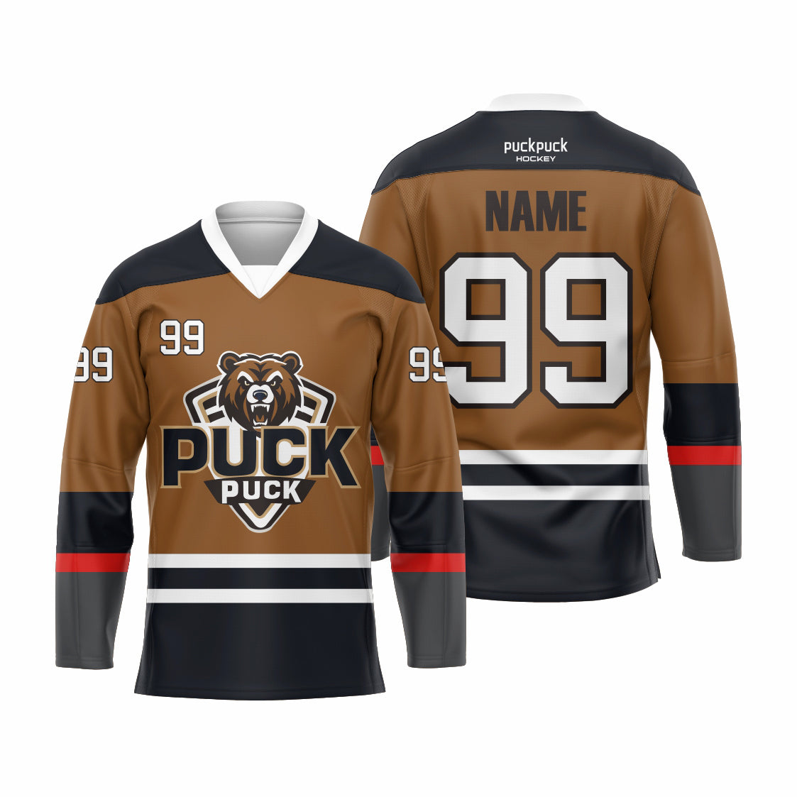 PuckPuck Sublimated Custom Ice Hockey game Jersey