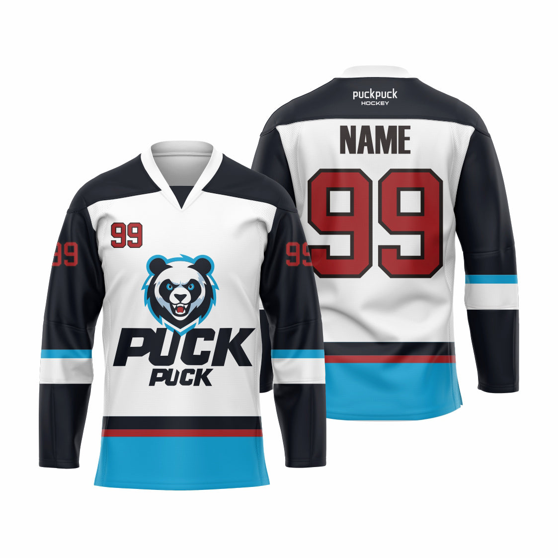 PuckPuck Sublimated Custom Ice Hockey game Jersey