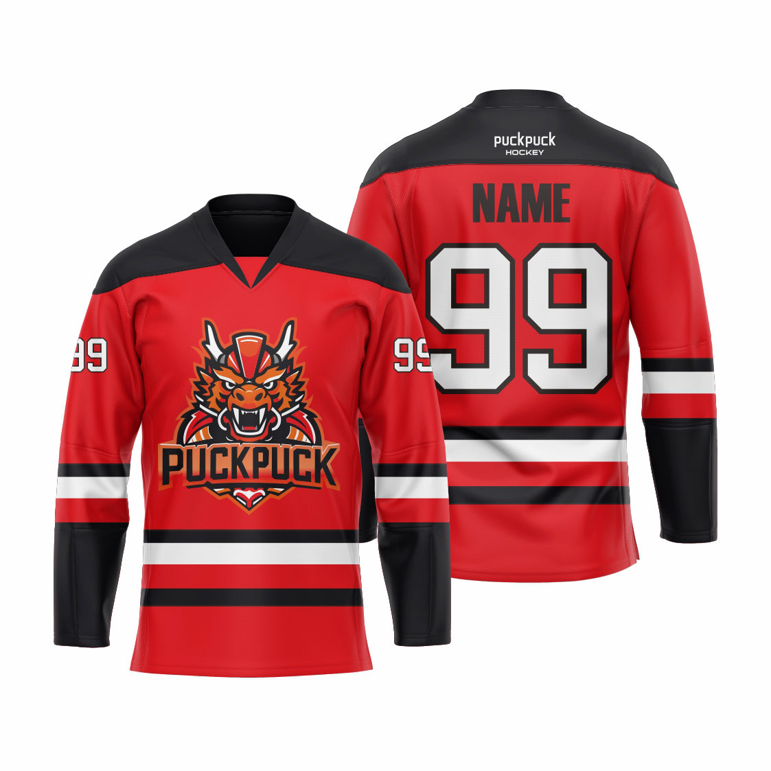 PuckPuck Sublimated Custom Ice Hockey game Jersey