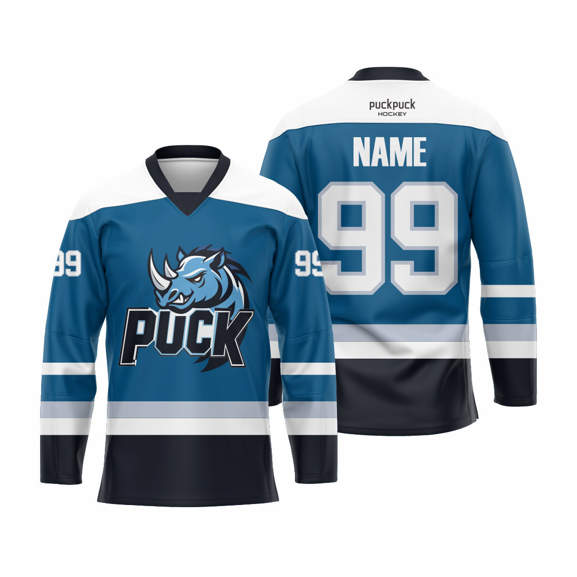 PuckPuck Sublimated Custom Ice Hockey game Jersey