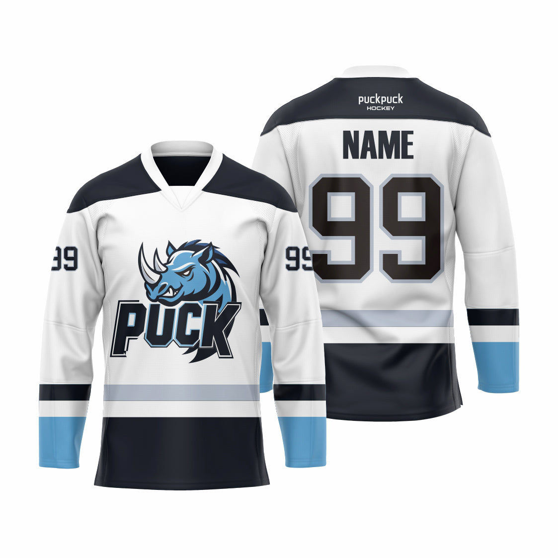 PuckPuck Sublimated Custom Ice Hockey game Jersey