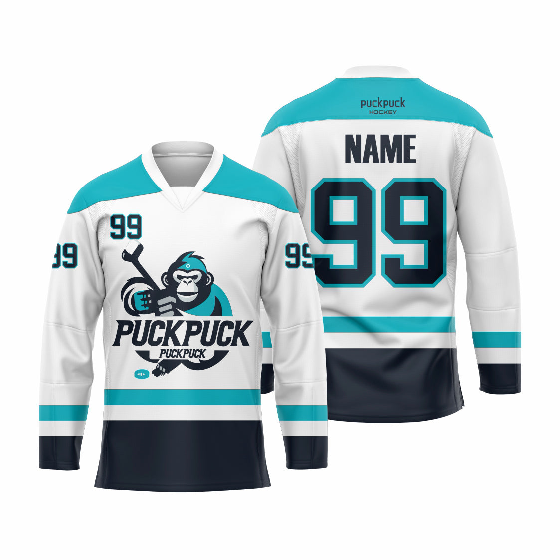 PuckPuck Sublimated Custom Ice Hockey game Jersey