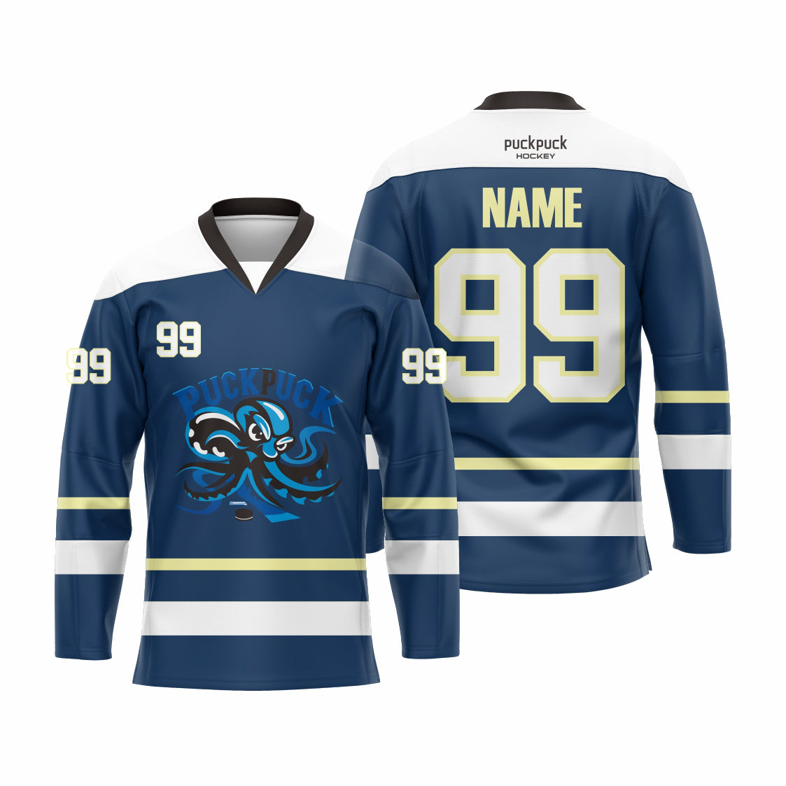 PuckPuck Sublimated Custom Ice Hockey game Jersey