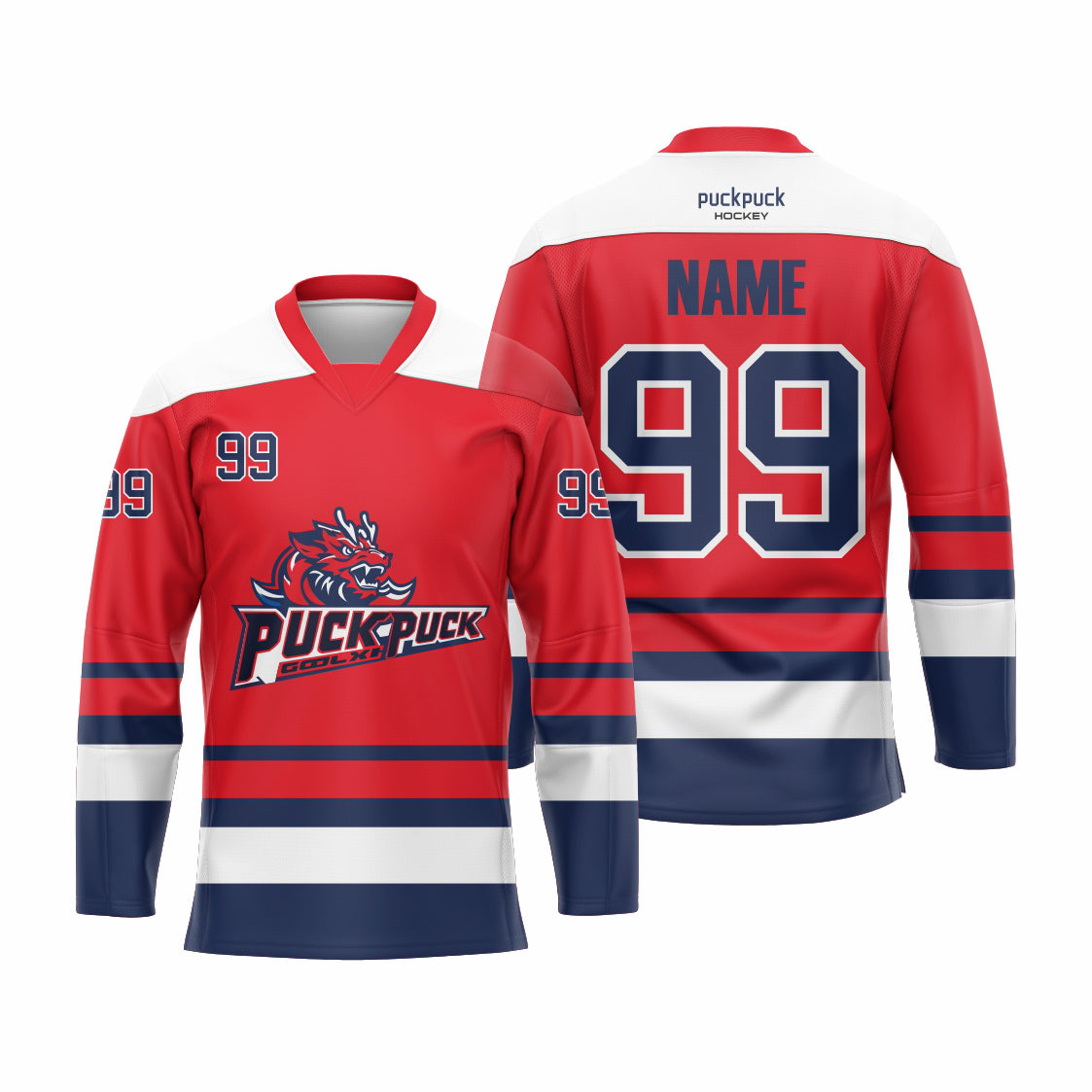 PuckPuck Sublimated Custom Ice Hockey game Jersey
