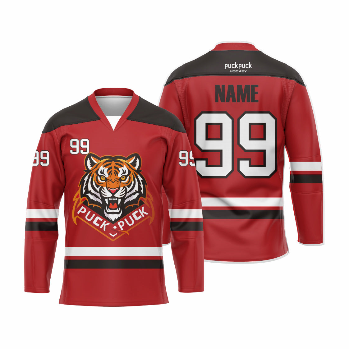 PuckPuck Sublimated Custom Ice Hockey game Jersey