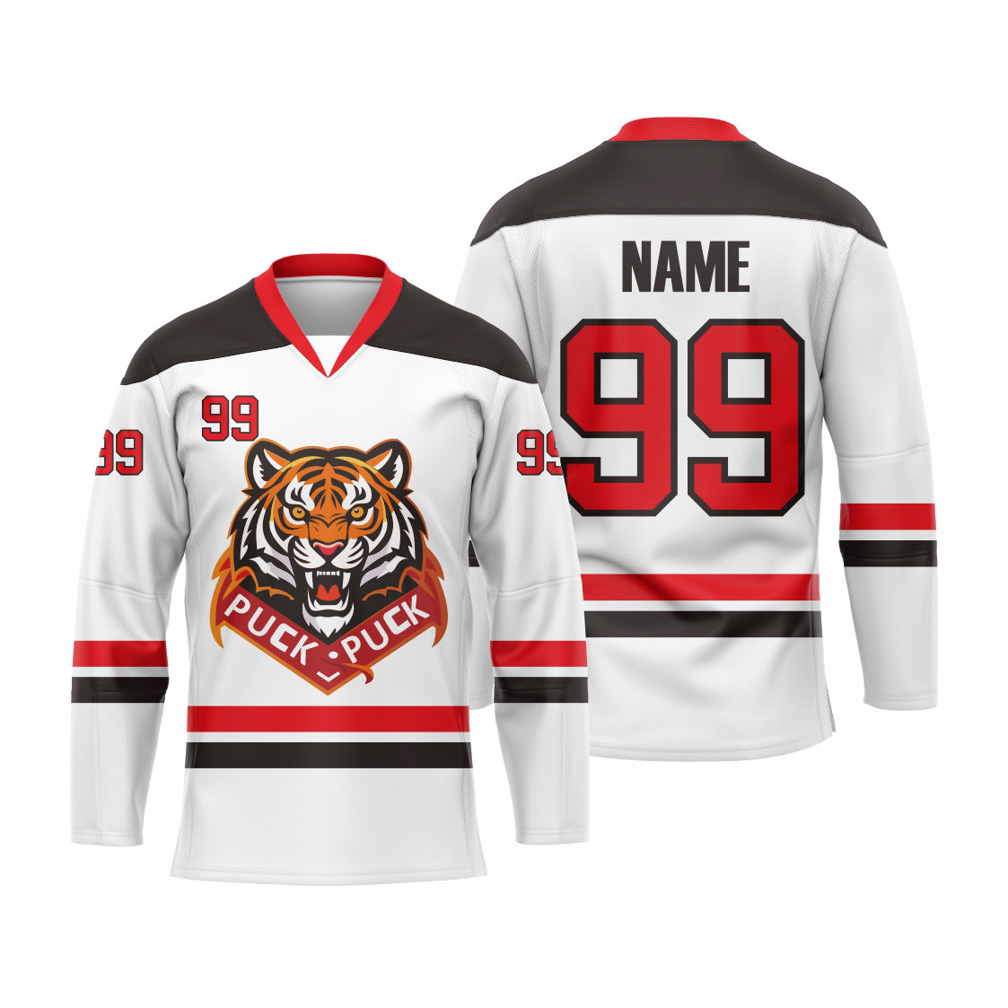 PuckPuck Sublimated Custom Ice Hockey game Jersey