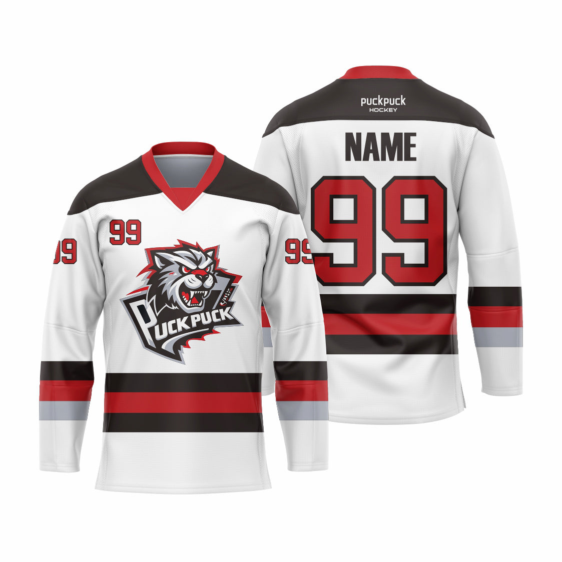 PuckPuck Sublimated Custom Ice Hockey game Jersey