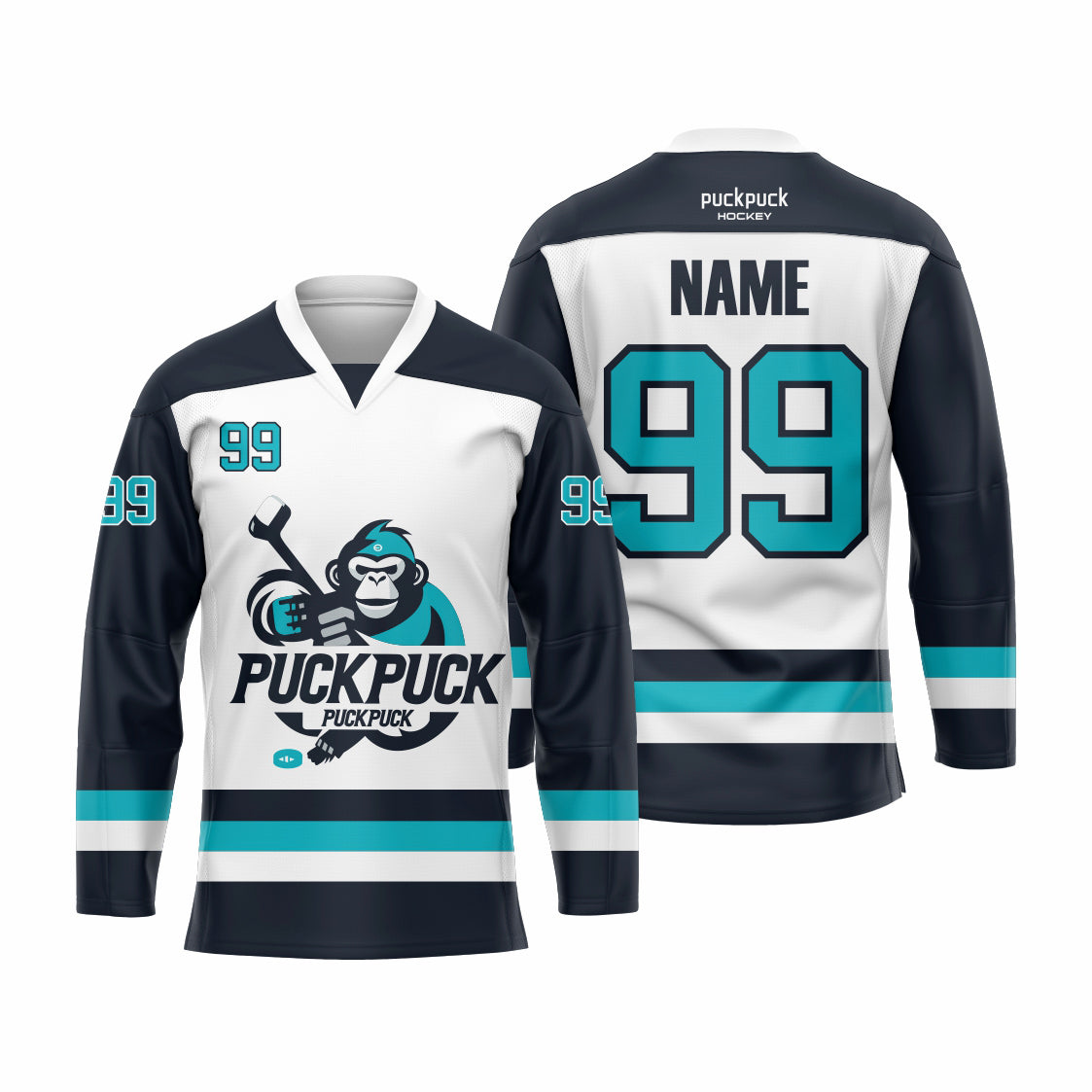 PuckPuck Sublimated Custom Ice Hockey game Jersey