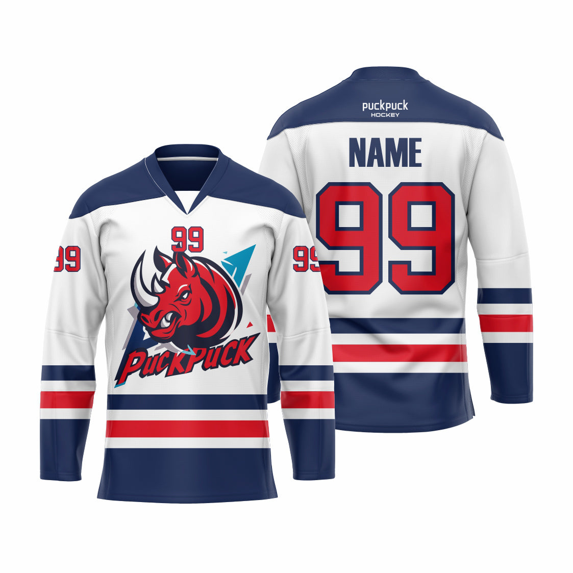 PuckPuck Sublimated Custom Ice Hockey game Jersey