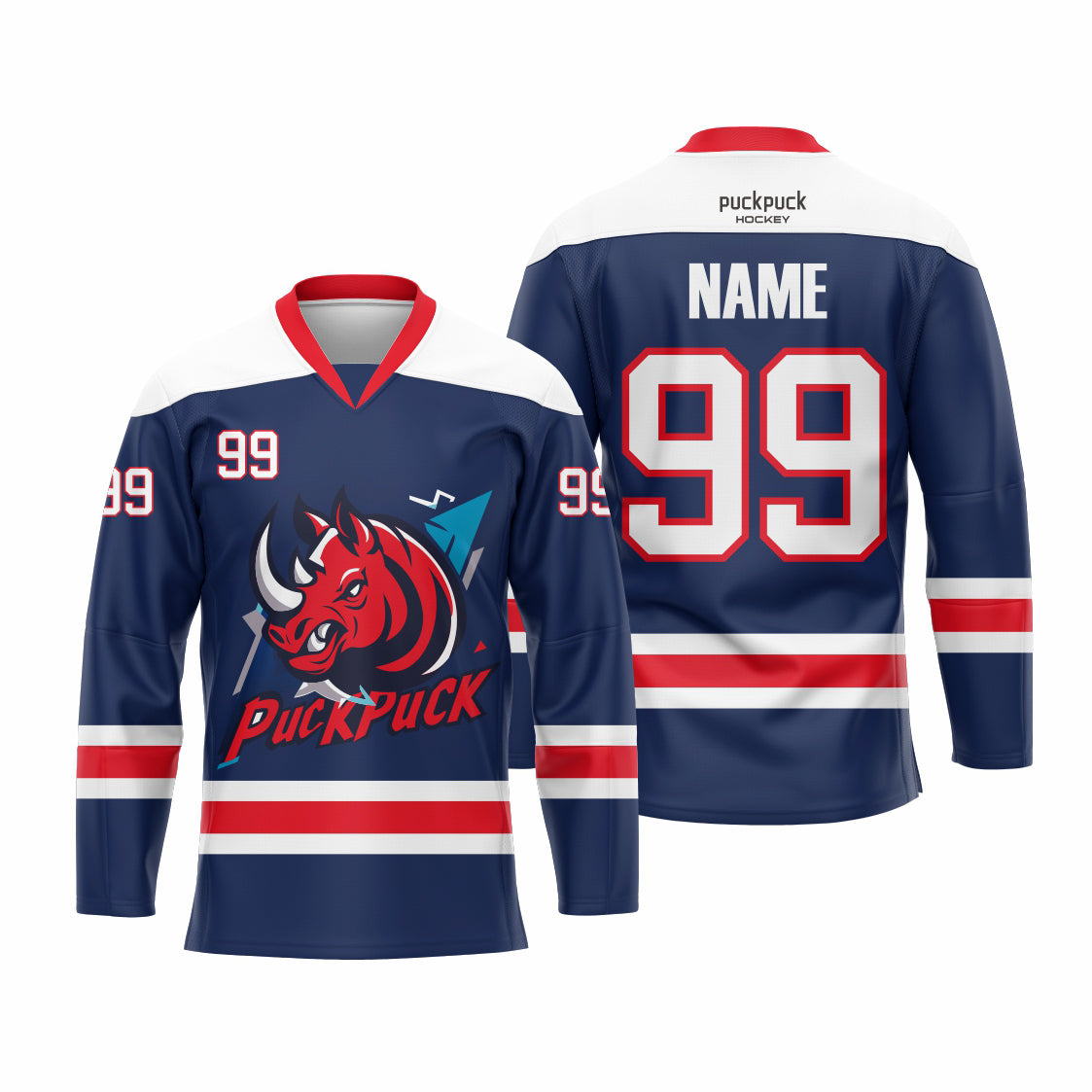 PuckPuck Sublimated Custom Ice Hockey game Jersey