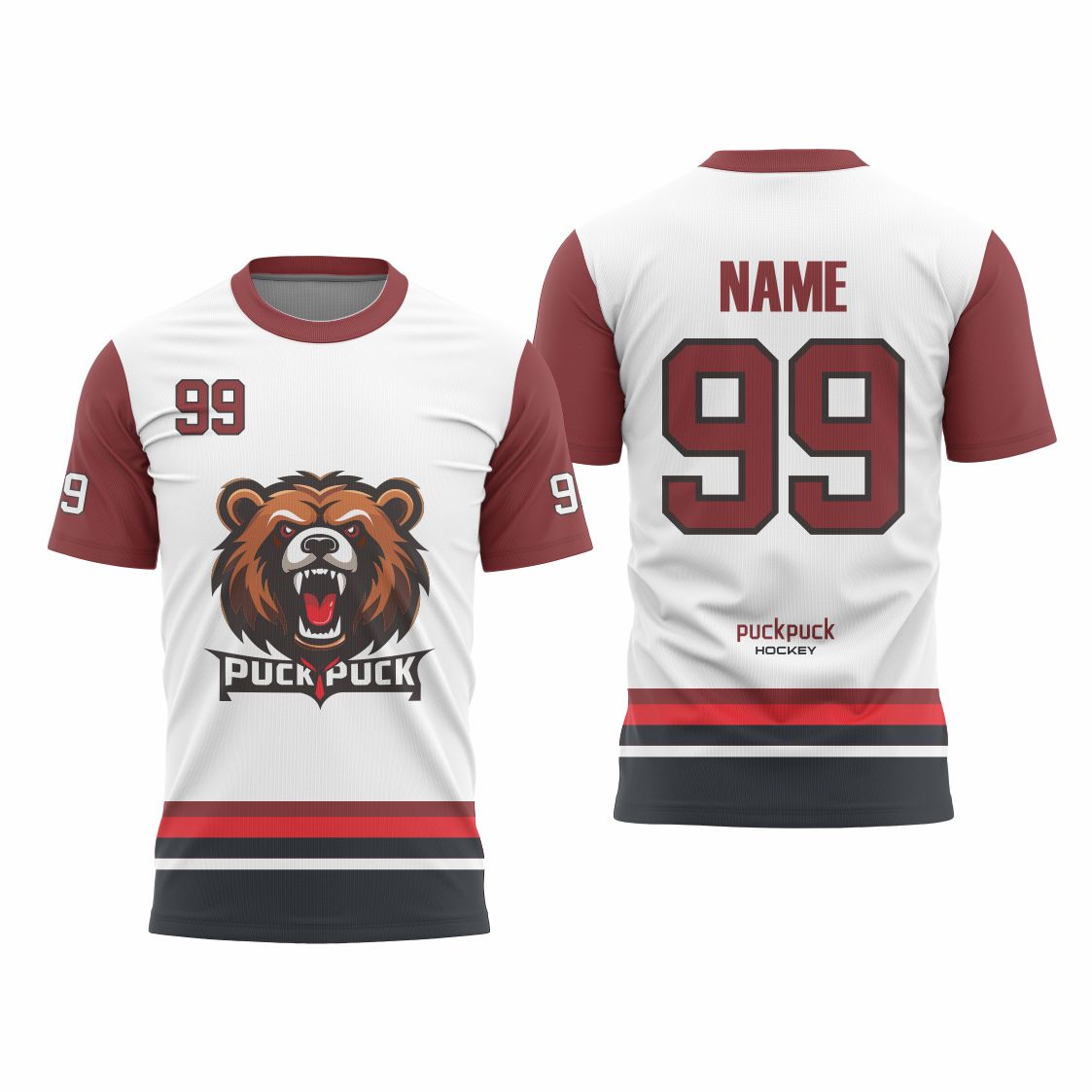 puckpuck hockey Sublimated custom ice hockey t shirt usa canada new hockey jerseypuckpuck hockey